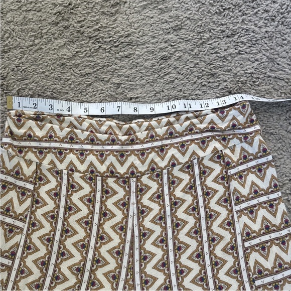 FARM Rio Cream and Brown Geometric Wide Leg Pants GEO print - Picture 4 of 16